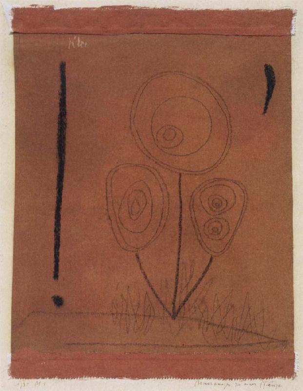 Paul Klee Remarks concerning a plant Germany oil painting art